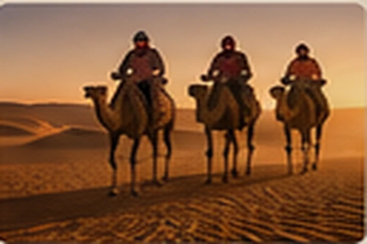 Camel Ride at Sunset